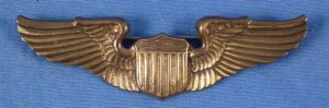 WWII Sterling Pin Back Army Air Force Pilot Wing by Amcraft