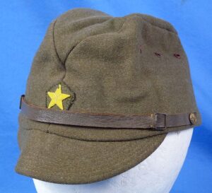 Near Mint WWII Japanese Army Officer Green Wool Field Cap