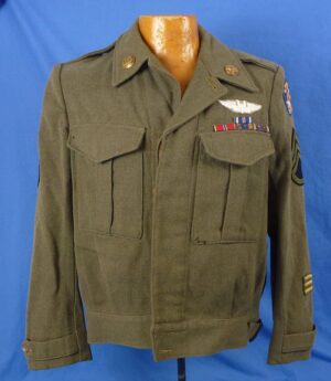 WWII Australian Made 5th Air Force Air Gunner Ike Jacket with Embroidered American Flag