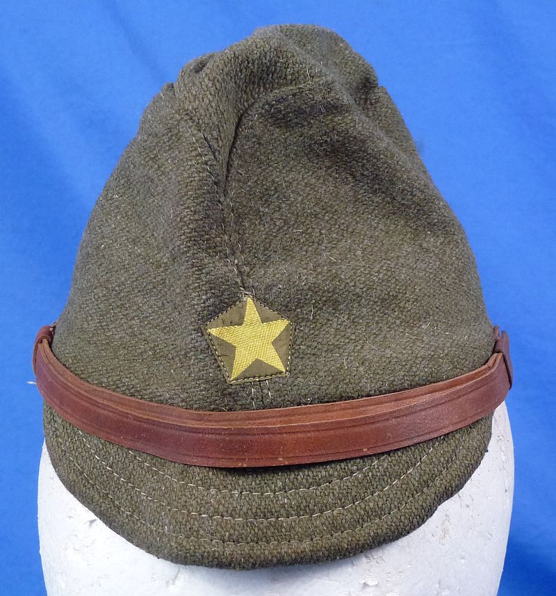 Near Mint 1944 Dated Japanese Army EM/NCO Green Wool Field Cap - Image 2