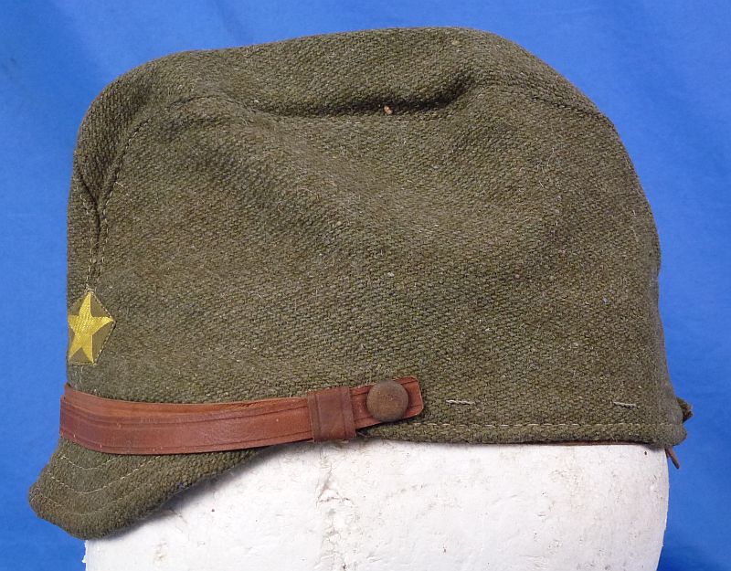 Near Mint 1944 Dated Japanese Army EM/NCO Green Wool Field Cap - Image 5