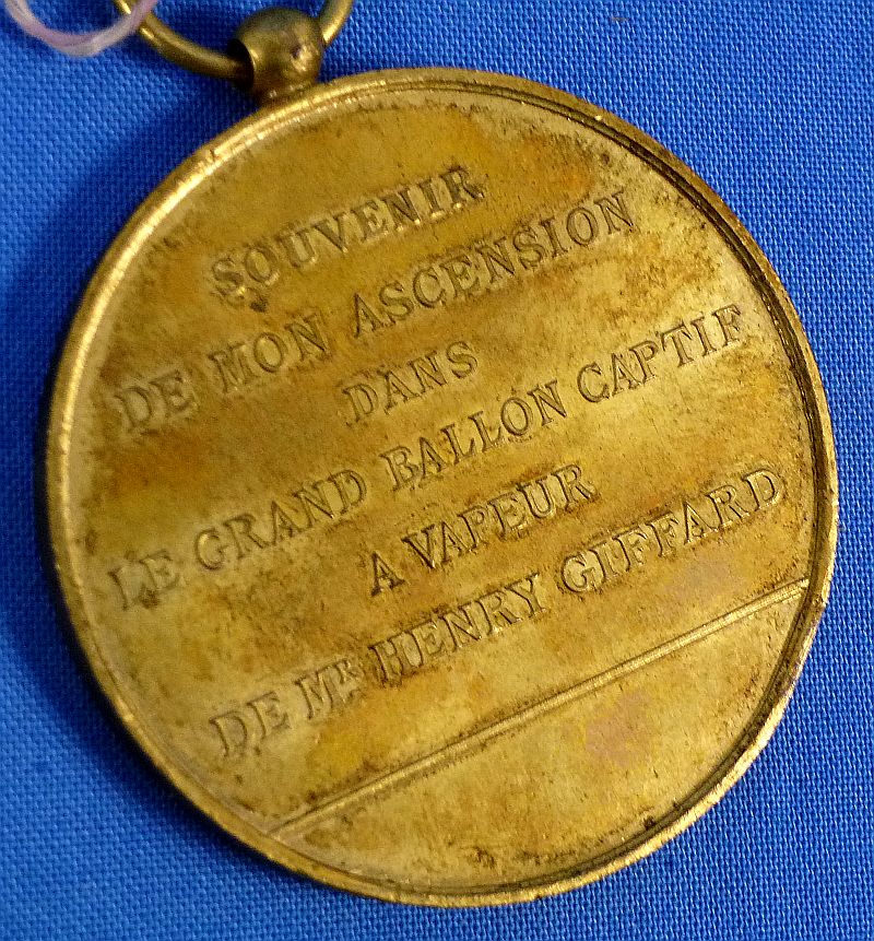 Large 1878 World's Exposition French Balloon Flight Medal - Image 3