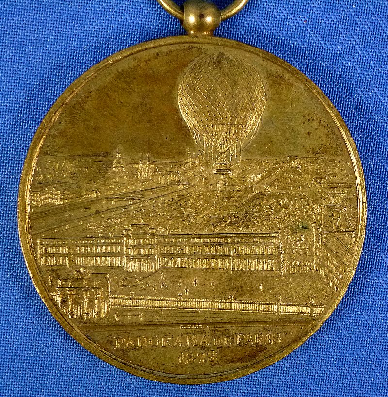 Large 1878 World's Exposition French Balloon Flight Medal - Image 4