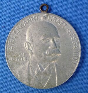 1908 German Medal Made from the Wreckage of the Zeppelin LZ 4
