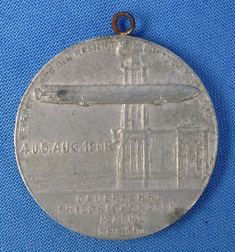 1908 German Medal Made from the Wreckage of the Zeppelin LZ 4 - Image 2