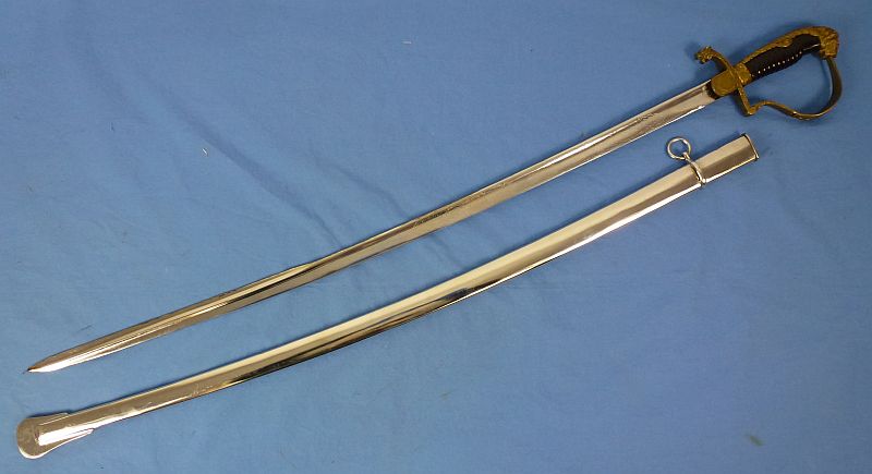 Bulgarian Model 1910 Lion Head Field Marshal Sword with Etched Blade by Carl Eickhorn - Image 3