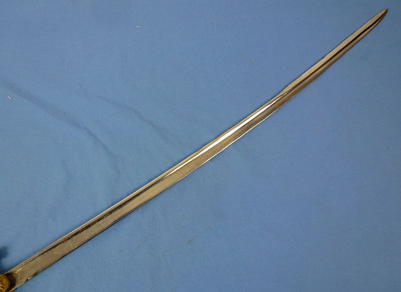 Bulgarian Model 1910 Lion Head Field Marshal Sword with Etched Blade by Carl Eickhorn - Image 4