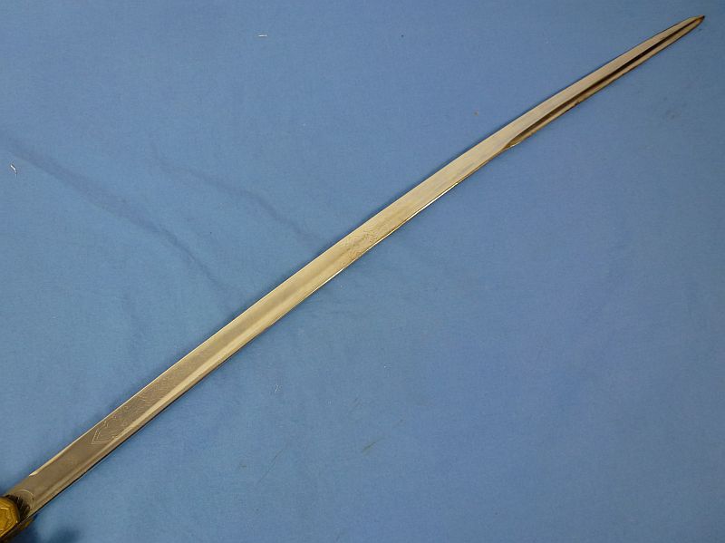 Bulgarian Model 1910 Lion Head Field Marshal Sword with Etched Blade by Carl Eickhorn - Image 5