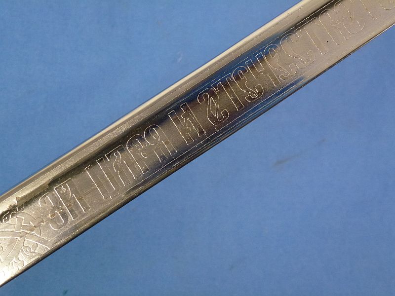 Bulgarian Model 1910 Lion Head Field Marshal Sword with Etched Blade by Carl Eickhorn - Image 6