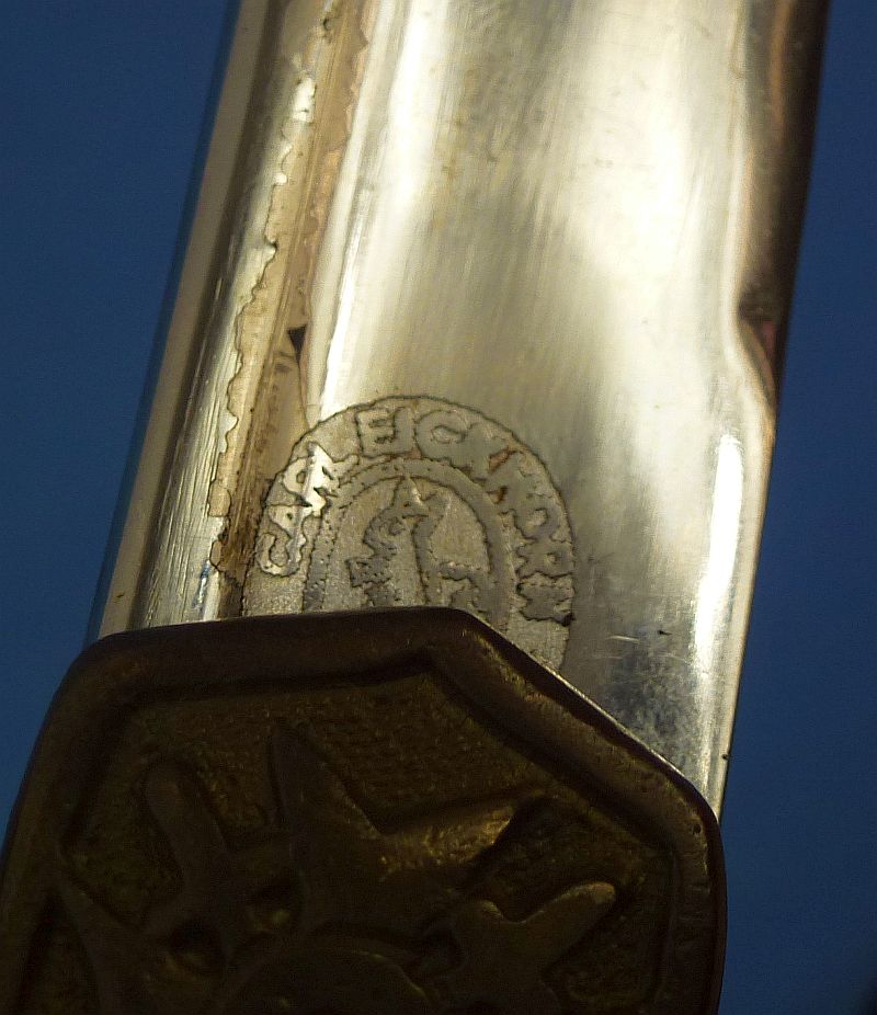 Bulgarian Model 1910 Lion Head Field Marshal Sword with Etched Blade by Carl Eickhorn - Image 7
