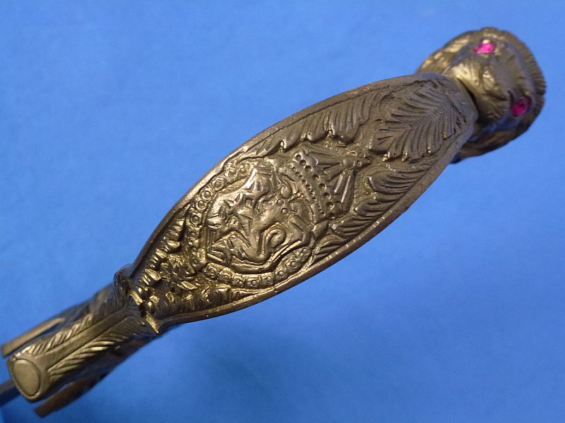 Bulgarian Model 1910 Lion Head Field Marshal Sword with Etched Blade by Carl Eickhorn - Image 12