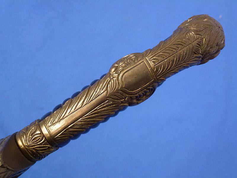 Bulgarian Model 1910 Lion Head Field Marshal Sword with Etched Blade by Carl Eickhorn - Image 14