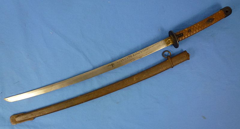 WWII Japanese Late War Type 95 NCO Sword by Nagoya Arsenal with Matching Numbers - Image 3