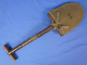 1942 Dated Model 1910 T-Handle Entrenching Shovel with Canvas Cover