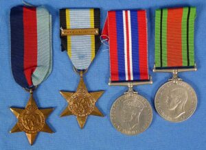 WWII British Medals Group with "Air Crew Europe" Star