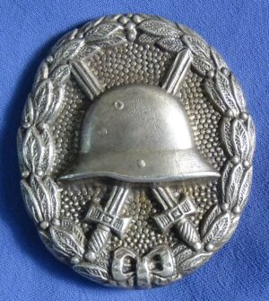 Imperial German Silver Wound Badge in Nickle Silver