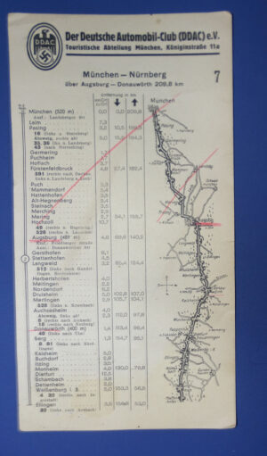 WWII German DDAC Map 5 x 9 1/2"