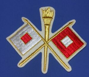 Large WWII Army Signal Corp Flags Jacket Patch 6 x 5 inches