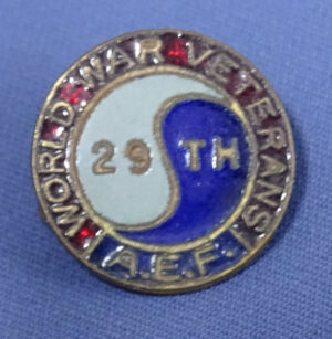 WWI 29th Infantry Division Veteran Lapel Pin