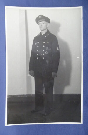 WWII German Photo - Sailor Wearing WWI U-Boat Badge