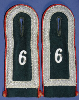 Pair German Army 6 Artillery NCO's Shoulder Straps