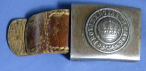 WWI Saxon Enlisted Belt Buckle With 1917 Dated Tab