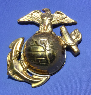 WWII USMC Enlisted Man's Dress Visor Hat Eagle Globe & Anchor