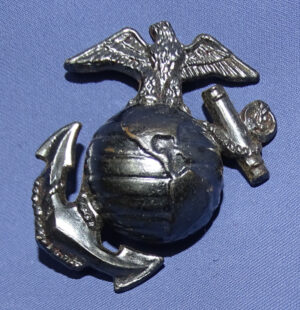 WWII USMC Enlisted Man's Visor Hat Eagle Globe & Anchor