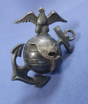 WWII Marine Corps Officer's Sterling EG&A Collar Insignia