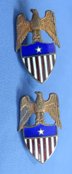Pair WWII Aide to Brigadier General Collar Insignia