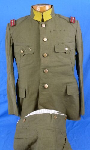 Named WWII Japanese Army Type 5 Artillery Lieutenant Uniform