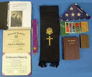 Identified WWII U.S. Army Chaplain Documents, 2 Stoles and Memorabilia Group