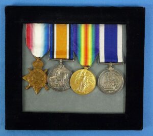 WWI British Royal Navy Medals Group to the "H.M.S. Forward"