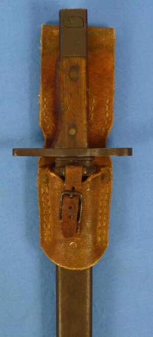 Arisaka Bayonet by Toyoda Automatic Loom Works Under Kokura Arsenal Supervision with Rubberized Canvas Frog