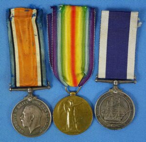 WWI British Royal Navy Medals Group to the Battlecruiser H.M.S. Hood