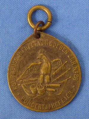 1913 Prussian Bronze Napoleonic Wars Commemorative Centenary Medal for the King's German Legion