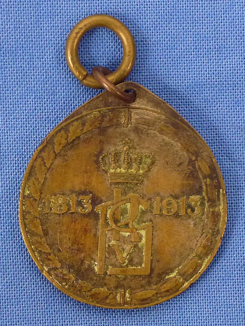 1913 Prussian Bronze Napoleonic Wars Commemorative Centenary Medal for the King's German Legion - Image 2