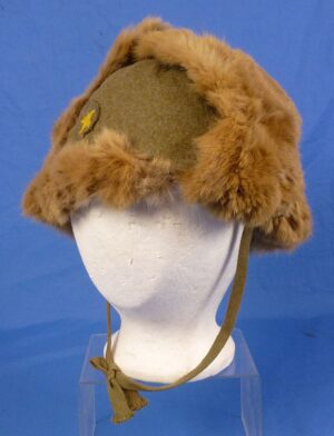 WWII Japanese Army Cold Weather Fur Cap
