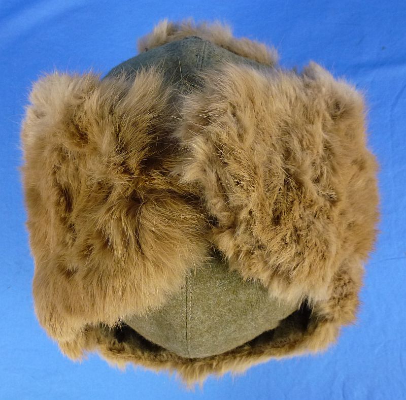 WWII Japanese Army Cold Weather Fur Cap - Image 7