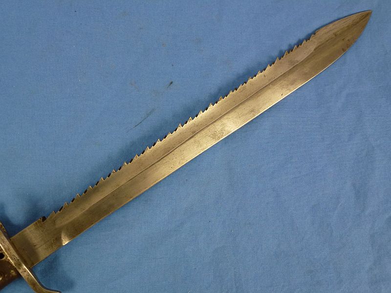 WWI German Ersatz Sawback Bayonet with Frog and Portepee - Image 5