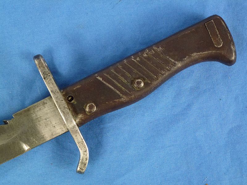 WWI German Ersatz Sawback Bayonet with Frog and Portepee - Image 8