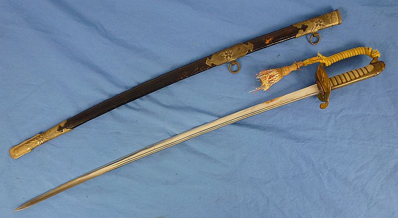 WWII Period Model 1883 Japanese Naval Officer Sword with Portepee - Image 2
