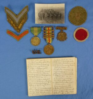 WWI 37th Division Musician Medals, Diary and Insignia Group