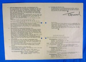 1939 Daily Order of the Army Military Academy Signed by School Commandant Erwin Rommel