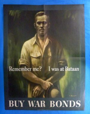 1943 War Bonds Poster: "Remember Me? I Was At Bataan"
