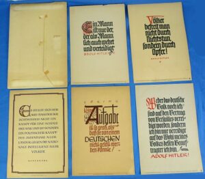 Five NSDAP Weekly Quotation Posters