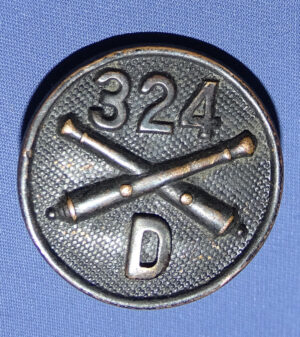 WWI Co D 324th Artillery Collar Disk