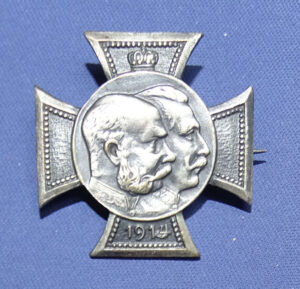 WWI Austro Hungarian Badge 1914 Emperor Franz Joseph I & Kaiser Wilhelm II