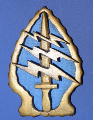 Vietnam Era Hand Crafted Special Forces Metal Insignia 2-1/8 X 3-1/4 inches