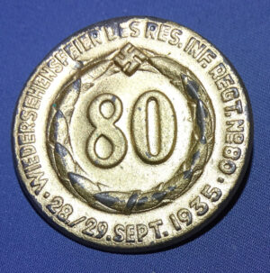Wiedersehensfeier Res Inf Regt No 80, 28/29 Sept 1935 Tinnie
